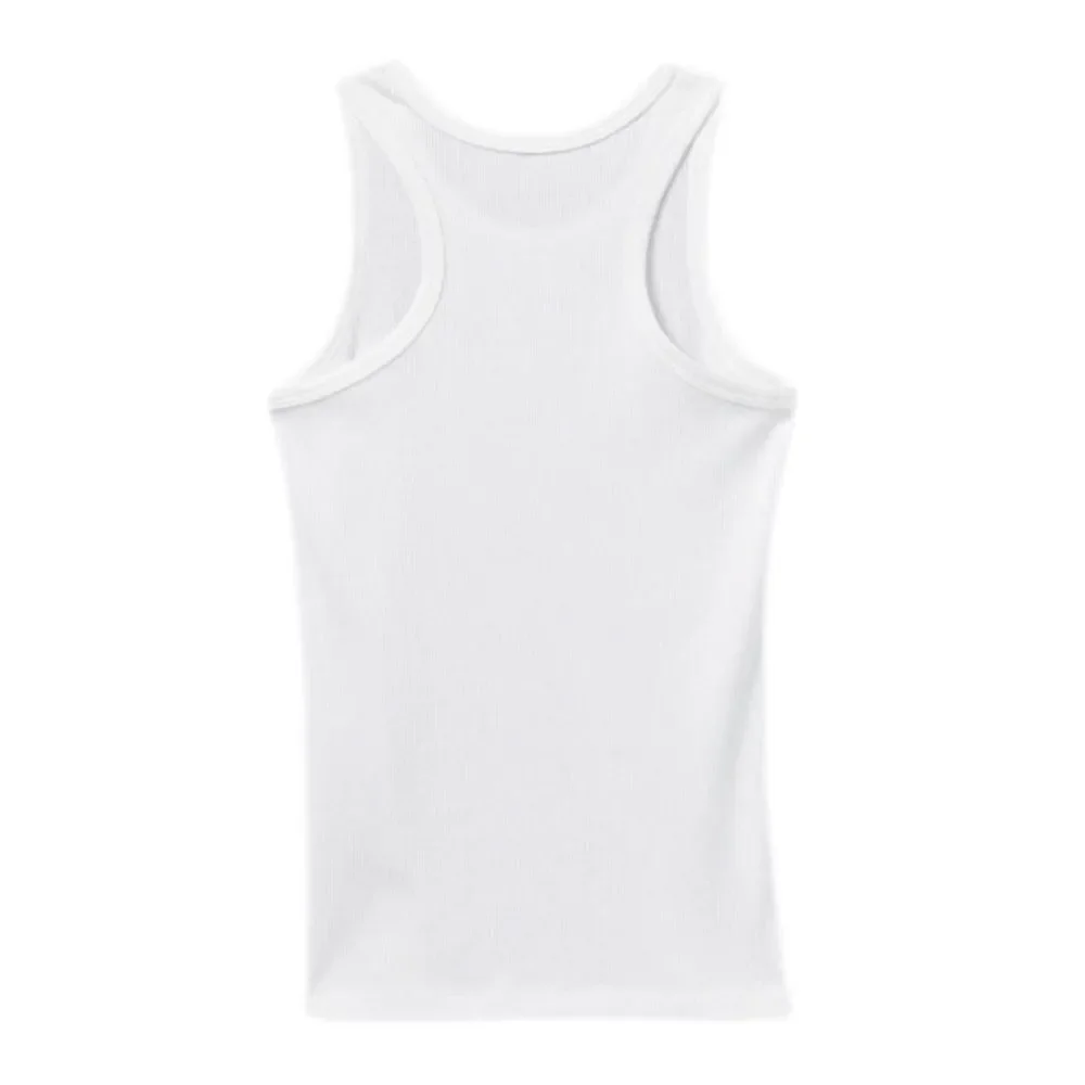 Kid’s White Tank Top W/ Paisley Heart Patch